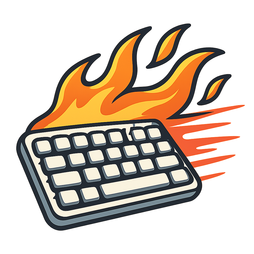 typing race logo